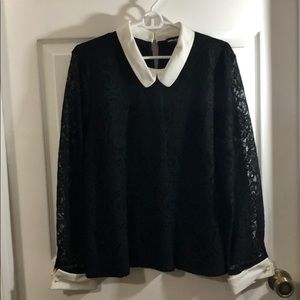Karl Lagerfeld Black Lace blouse